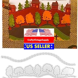Over the road trip to grandma&#39;s house trees  metal cutting dies cut cutter die