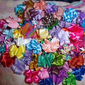 Puppy bows ~  party puffs loop dog grooming bows all colors  loopy bow