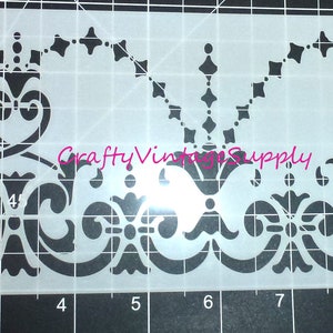 Baroque art deco scrollwork  border wall Stencil for tile and crafts 12&quot; x 4&quot;  (Q200)