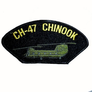 CH-47 Chinook Helicopter Patch Black Oval Shape 6"
