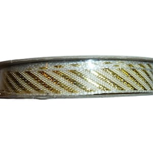 Gold Elfenbein metallic 3/8 "Band trimmen 3 Meter (xa78)