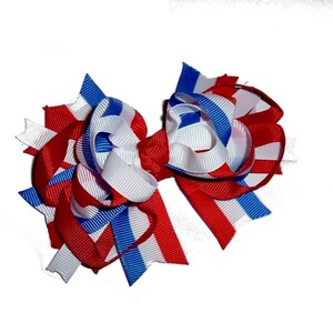 Valprosetter ~ Memorial Day 4 juli patriotisk loopy fluga hundhalsbandsdekoration ~ USA-säljare (DC4)
