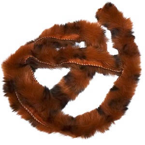 1yd reddish brown striped faux fur trim artificial furry strip sewing crafts diy