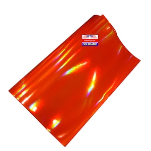Orange ab  faux leather fabric sheet for crafting hair bows