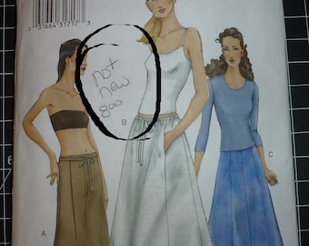 Vogue 7280 pattern CUT SIZE 10 skirt long easy drawstring