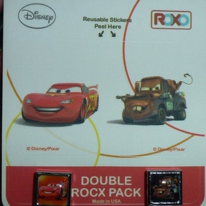 2012 Roxo charm Double ROCX Pack Disney Cars Lightening Mcqueen & Tow Mater New (U30)