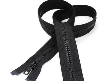 Vislon black activewear separating zipper Y38 by ykk 22" (p31A)
