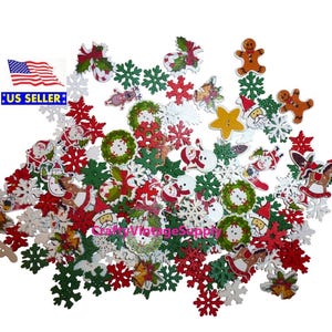 Weihnachtsdekorationen mit Schneeflockenmotiven aus Holzknöpfen, 50 Stück, DIY-Bastelideen für Kinder