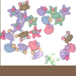 10 thumbtacks sea life crab shell starfish push pins assorted colors decorator message board thumb tacks (P42F)