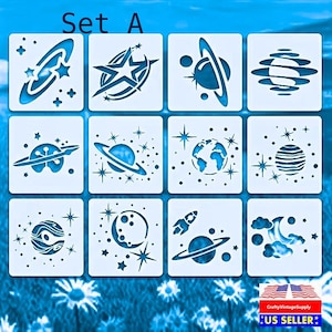 Planetas, espacio, nebulosa, cohete, nave, luna, estrellas. TÚ ELIGES. Plantillas.