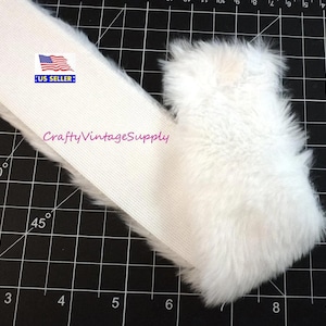 Winter-Kunstpelz-Band-Besatz in Weiß