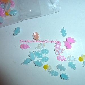 Jellyfish acrylic, super tiny opaque  pink blue white 50 octopus squid nail art  (P37X)