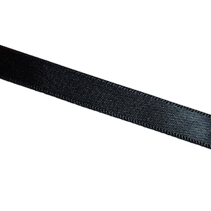 Schwarzes doppelseitiges Satinband 3/8 "(Y)