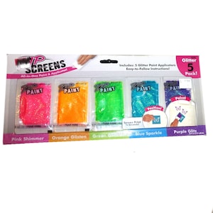 Zip screens all in one paint & applicator painting instructions glitter (Q66)