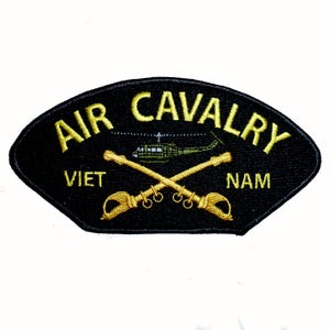 Air Cavalry Vietnam Patch Black Oval Shape 6"