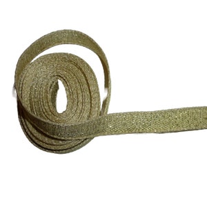 Goldmetallic Webbandborte 2,5 Meter (V77)