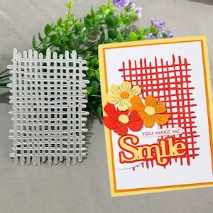 Lattice trellis plaid grid background metal cutting dies cut cutter die