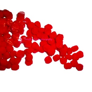 Pompons 150pcs bolas de pom pon vermelhas de Natal 3/4&quot; 20mm VENDEDOR DOS EUA