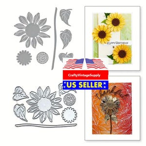 Feuilles de marguerite de tournesol récolte d'automne découpées en métal