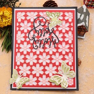 Full panel note card flower metal craft die cut cutting paper machine cutter