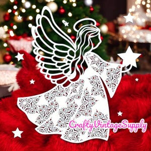 Xl christmas angel stars metal craft stencil die cut  cutting dies