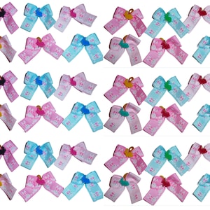 Puppy bows rabbit free shipping everyday dog grooming easter bunny bows latex bands (fb363b)