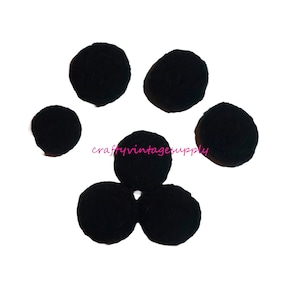 Pompoms 35pcs black mixed felt pom pon balls 1&quot; 25mm USA SELLER