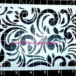 Geometric flowers roses  border wall cake Stencil for tile and crafts 9.5&quot; x 4.5&quot;  (xa34)