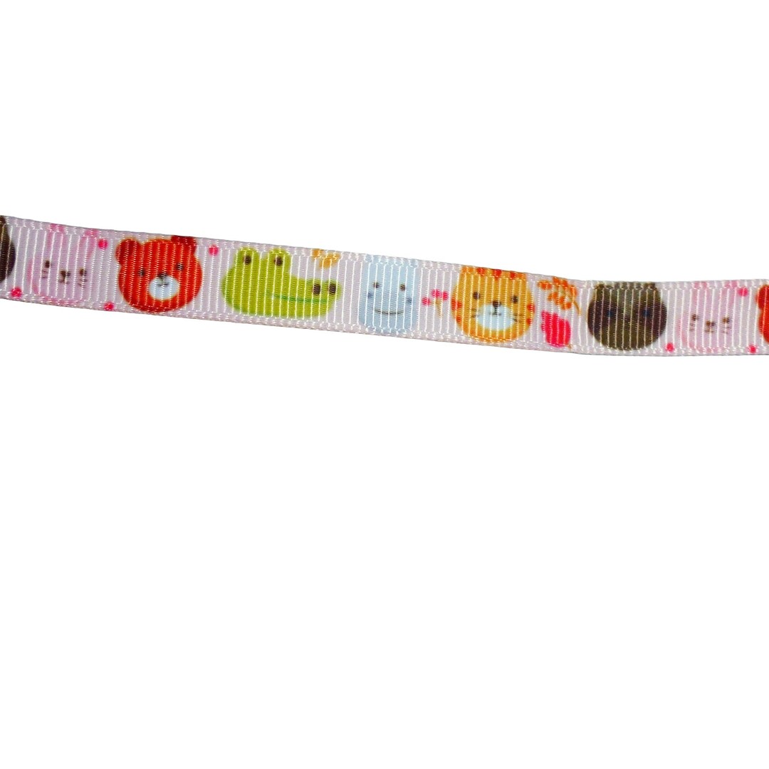 Pink Zoo Animals Monkey Elephant Tiger 3/8