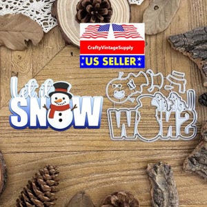 Let it snow winter snowman metal cutting dies cut machine cutter die