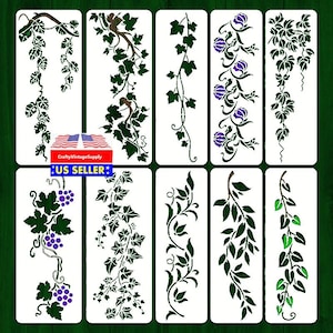 10pcs Ivy grapevine border vines stencil for tile and crafts