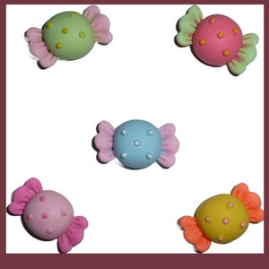 Bubble dot candy 5pc or 10pc thumbtacks push pins  decorator message board thumb tacks (V18)