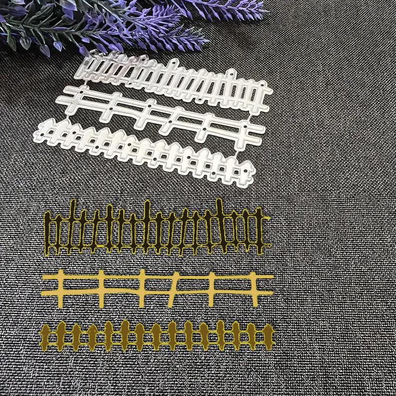 3 pcs clôture en bois rustique clôtures en bois de campagne en métal matrices de découpe