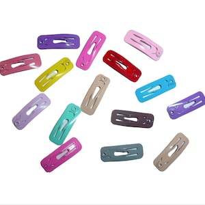 Puppy bows ~ barrette snap clip pretty colors tiny rectangle shape bow pet hairclip (fb15)