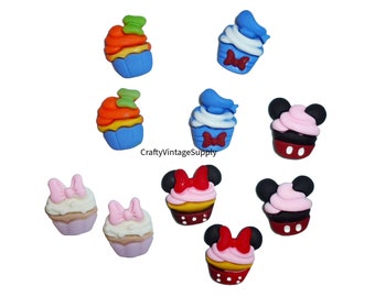 Minnie Daisy Donald Cupcake 10 Reißzwecken Pinnwand Pins Pinnwand Heftzwecken (xa17)