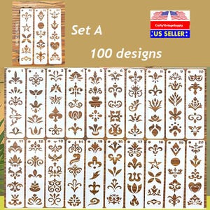 20pcs (26-100 designs) face forehead rock painting YOU CHOOSE stencils