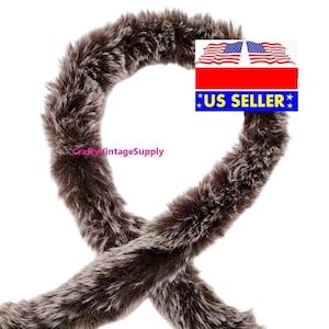 1 yard bruin wit nepbont trim kunstmatige harige strip naaien ambachten diy