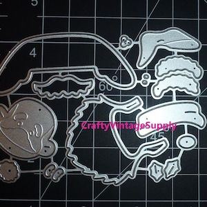 Christmas santa claus beard mustache  metal cutting dies cut machine cutter die