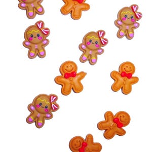 10 Lebkuchen Weihnachtsgeschenke Cabochons, Cabochons, Knöpfe, Reißnägel Magnete