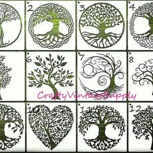 Tree of life 12 different choices nature  Stencil for tile and crafts  6"x6"   (Z7)