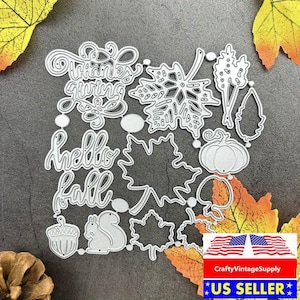 13 Stück hallo Herbst Blätter Metall Stanzformen schneiden Maschine Cutter sterben Papier