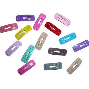 Lazos para cachorros ~ pasador con broche a presión, bonitos colores, pequeño lazo rectangular, pinza para el pelo para mascota (fb15)