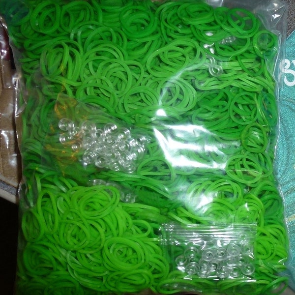Loom bracelet elastic bands  2500 green