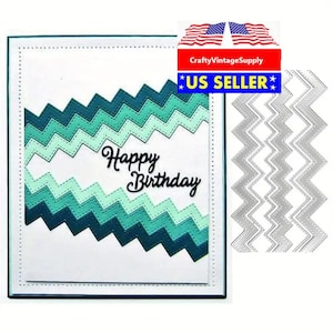 Xl zig zag chevron shape 6pcs  metal cutting dies cut machine cutter die