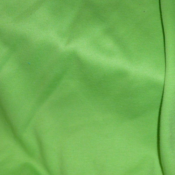 Fabric lime neon green jersey knit lightweight 1 yard 76" x 36"