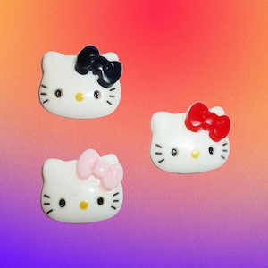 5 süße kawaii Schleifen Cabochon Cabochons, Charms, Buttons, Reißnägel Magnete