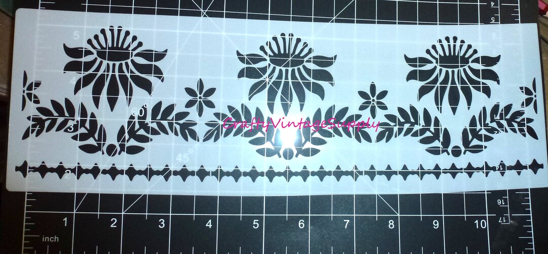 Passion Flower Border Wall Stencil for Tile and Crafts 12 X 4 Q198 Etsy