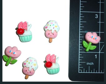 6 punaises yoghurtijs bloem punaises diverse kleuren decorateur prikbord punaises (R85F)