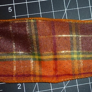 Thanksgiving Herbst Herbst Ernte orange braun Muster gewebt kariert verdrahtet 2,5 "Brett 50 Meter (xa86)