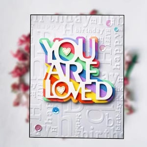 Words you are loved metal cutting dies cut machine cutter die